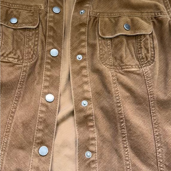 Tommy Hilfiger Women’s Vintage Brown Corduroy Shirt Jacket Shacket Preppy - Picture 3 of 6